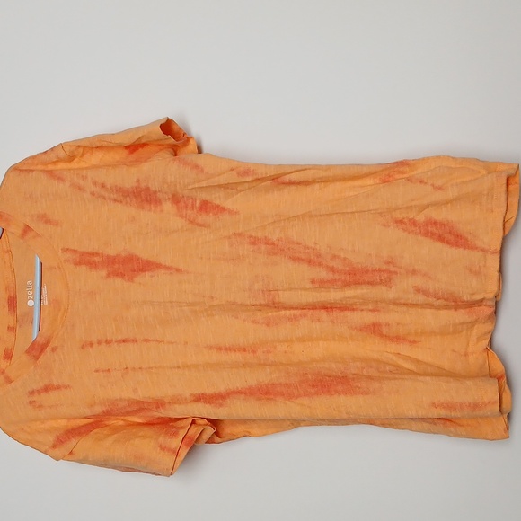 Zella girls orange tye dye size medium Tee - Picture 7 of 9